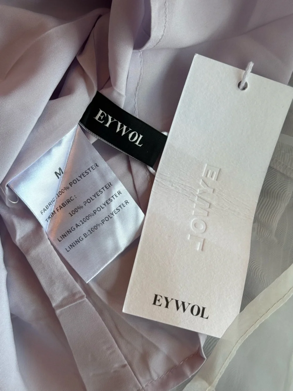 Eywol whimsical Off-Shoulder Lavender Floral Midi Dress NWT M - Picture 9 of 10